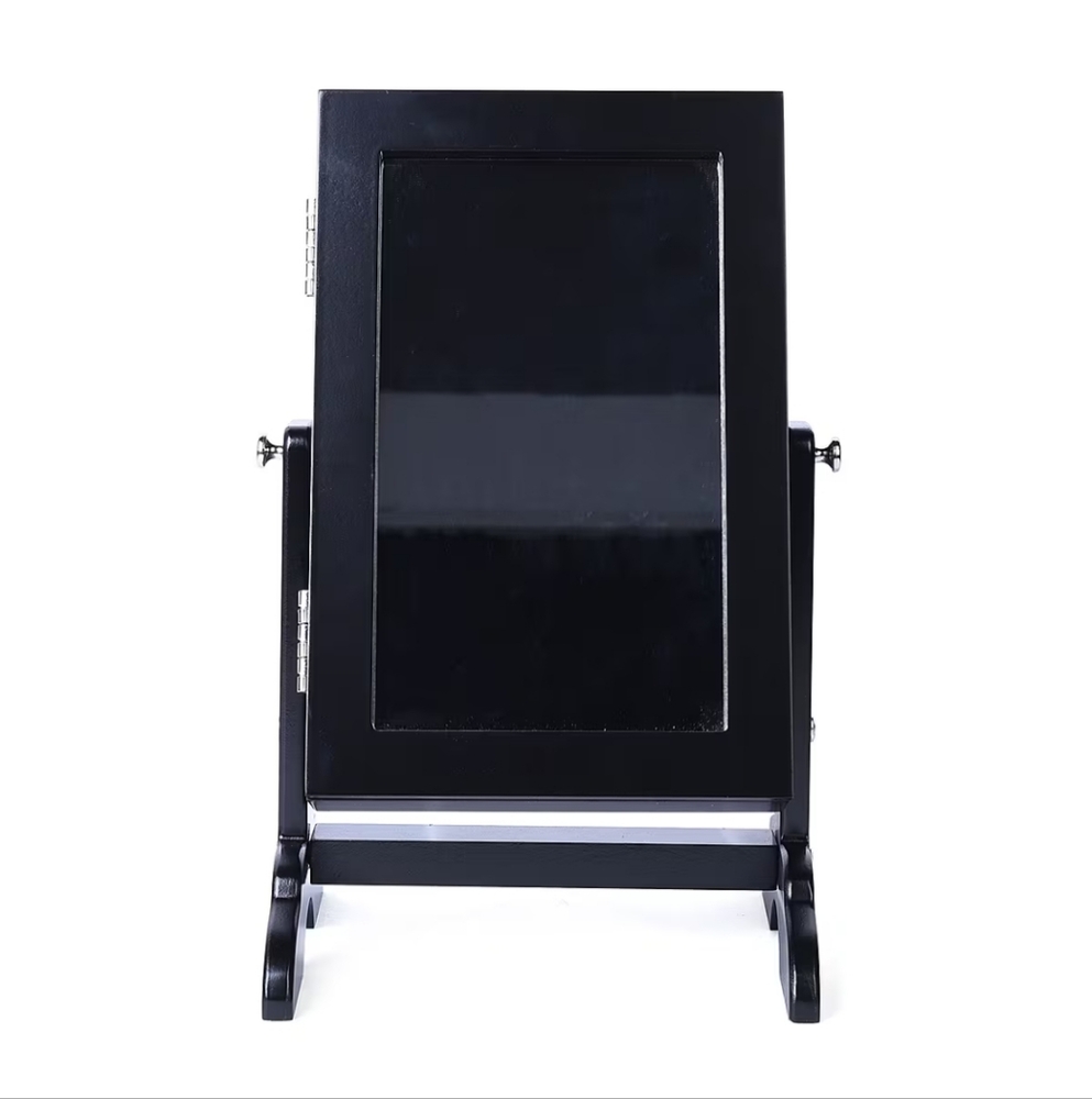 Sleek Black Rotating Jewelry Organizer